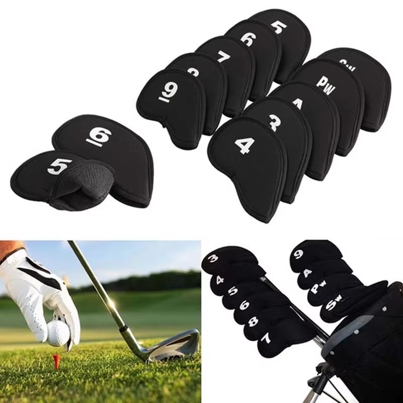 Golf Equipment Set - 10Pcs Portable Golf Club Iron Head