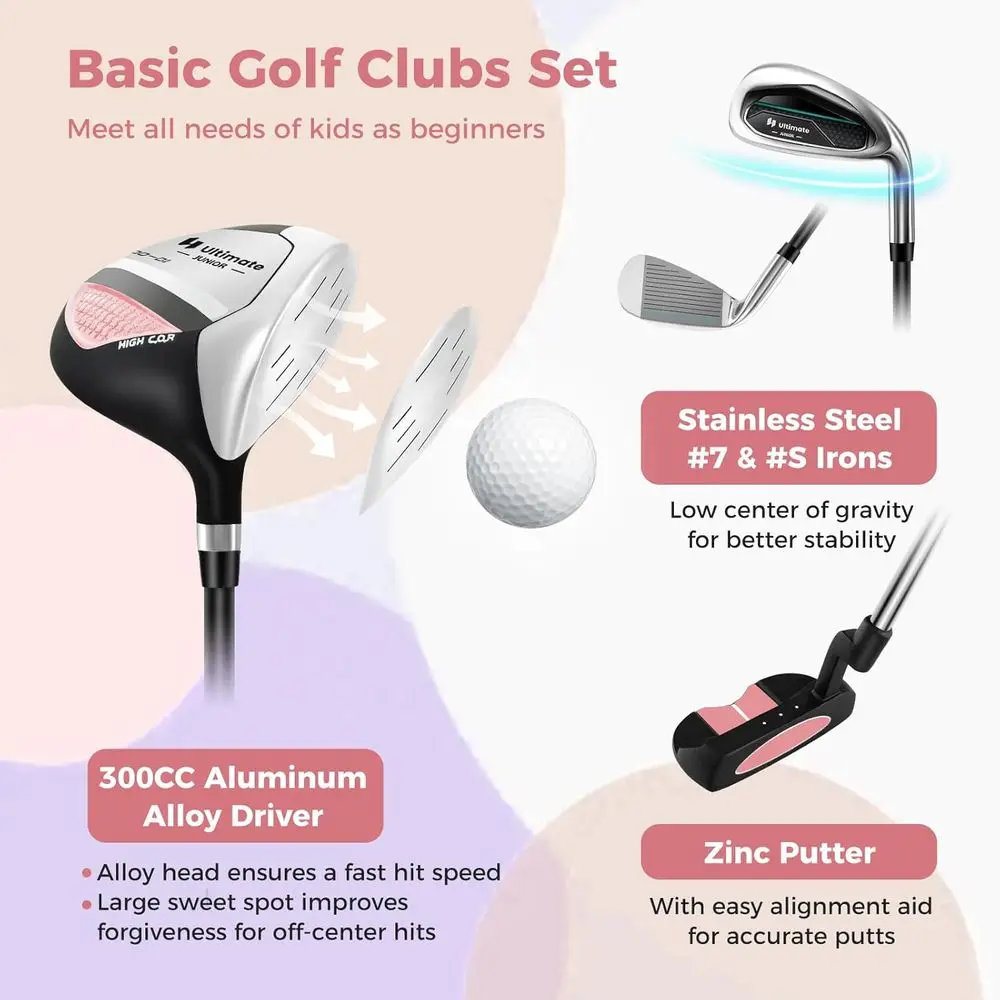 Youth Golf Club Set with Stand - Golf Equipment Kids ulasan dan harga