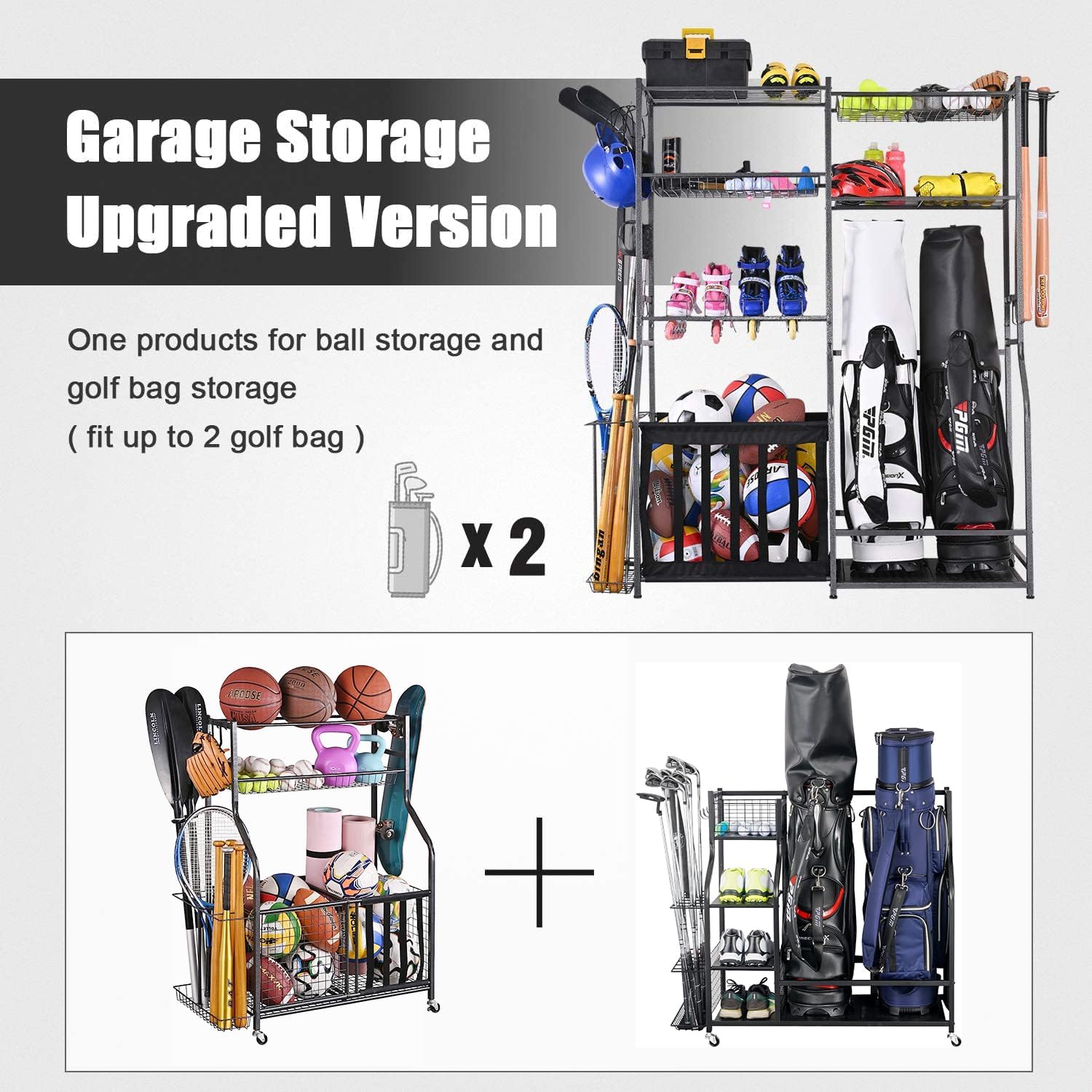 Garage Sports Equipment Storag - Golf Equipment Garage Organizer ulasan dan harga