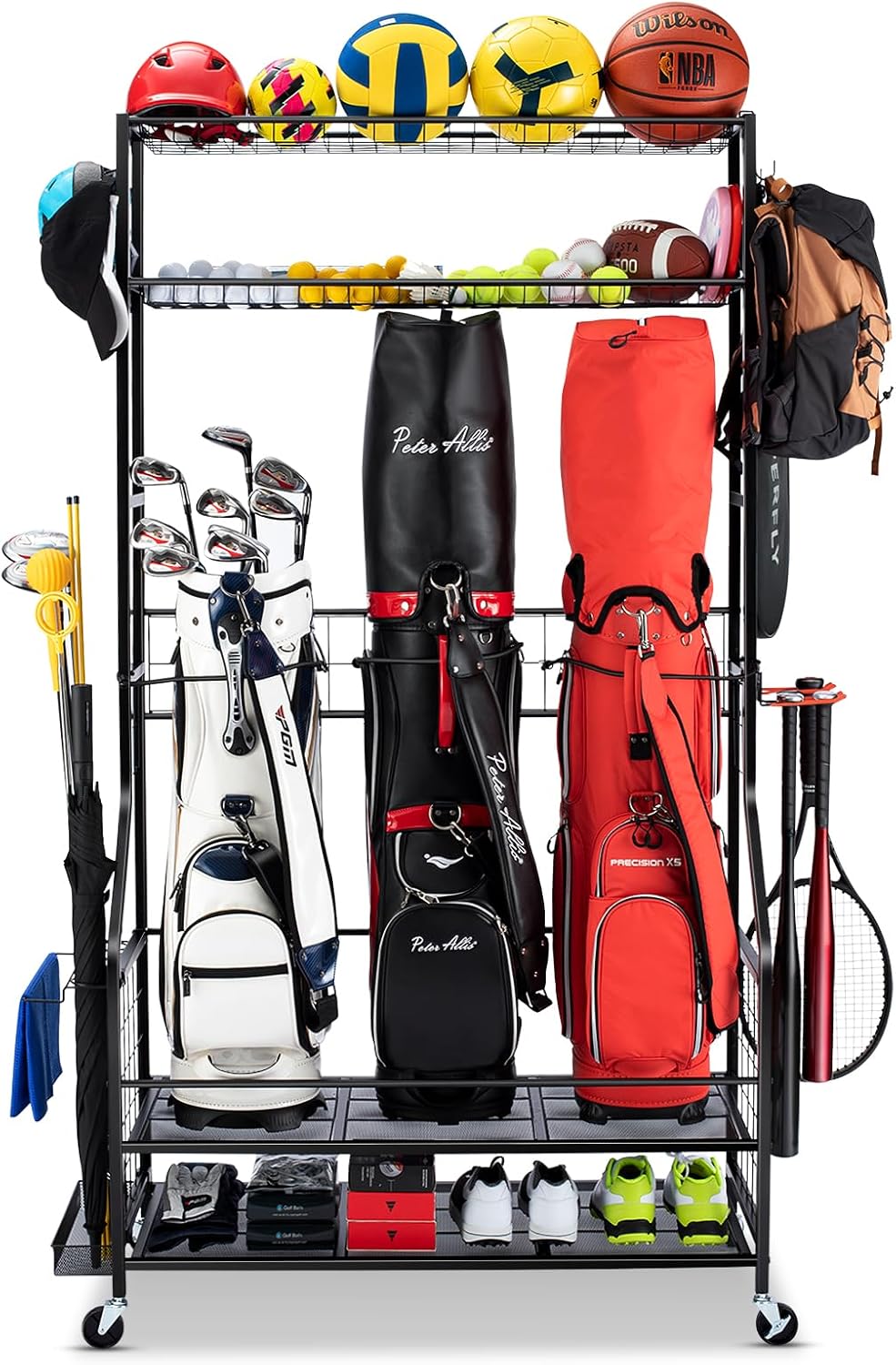 Golf Bag Storage Organizer Rac - Golf Equipment Garage Organizer ulasan dan harga