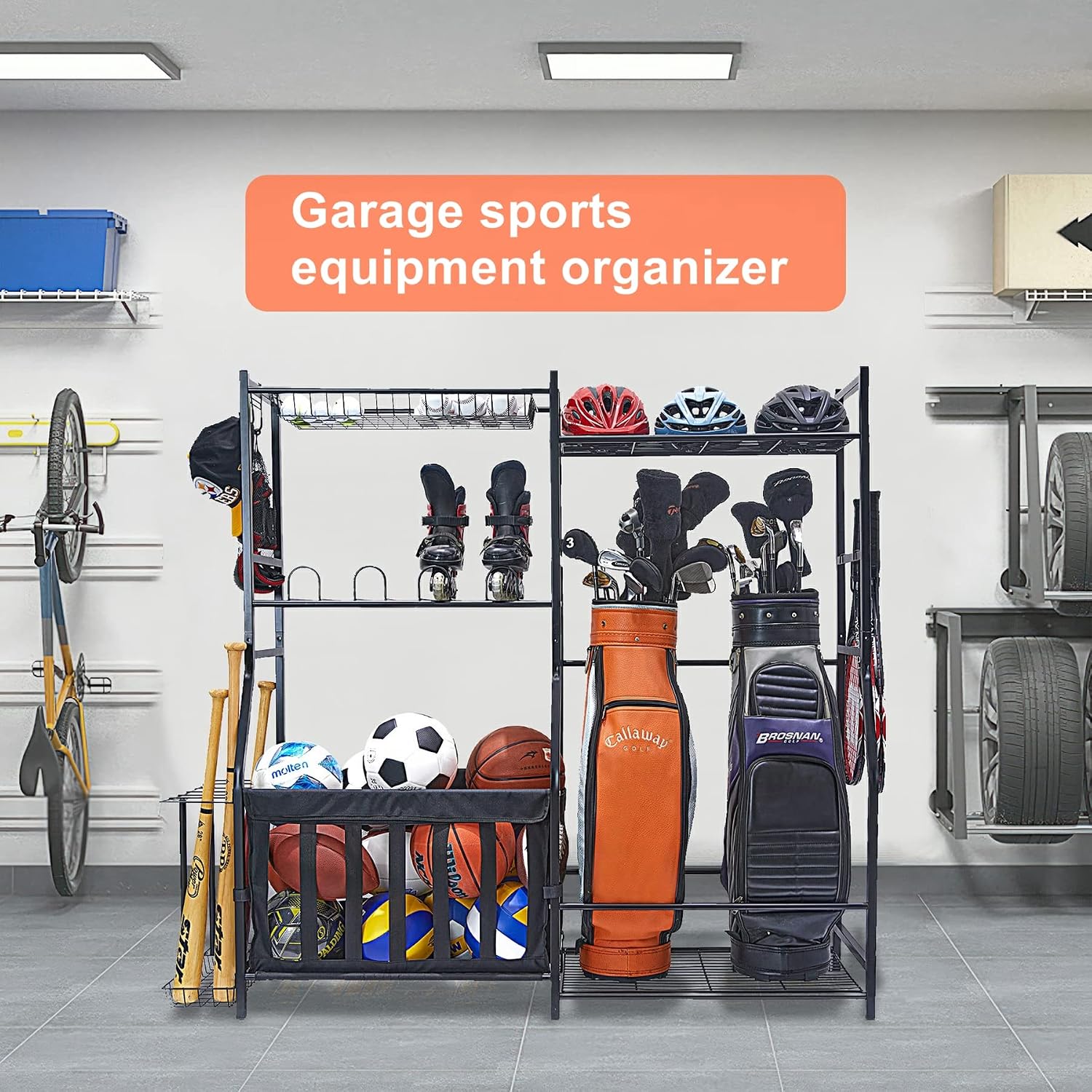 Garage Sports Equipment Storag - Golf Equipment Garage Organizer ulasan dan harga