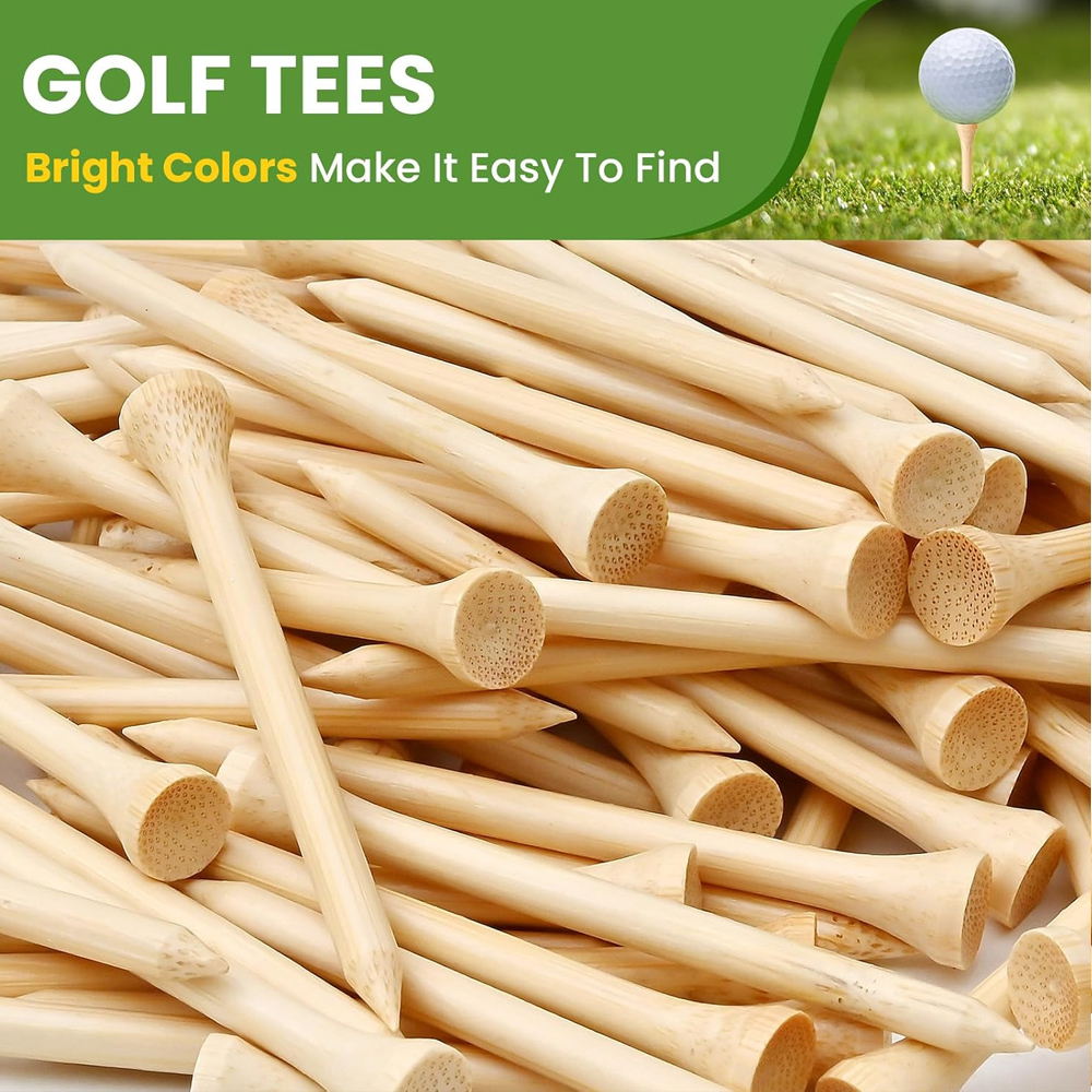 50Pcs/Set Wooden Golf Tee Tees - Golf Equipment Set ulasan dan harga