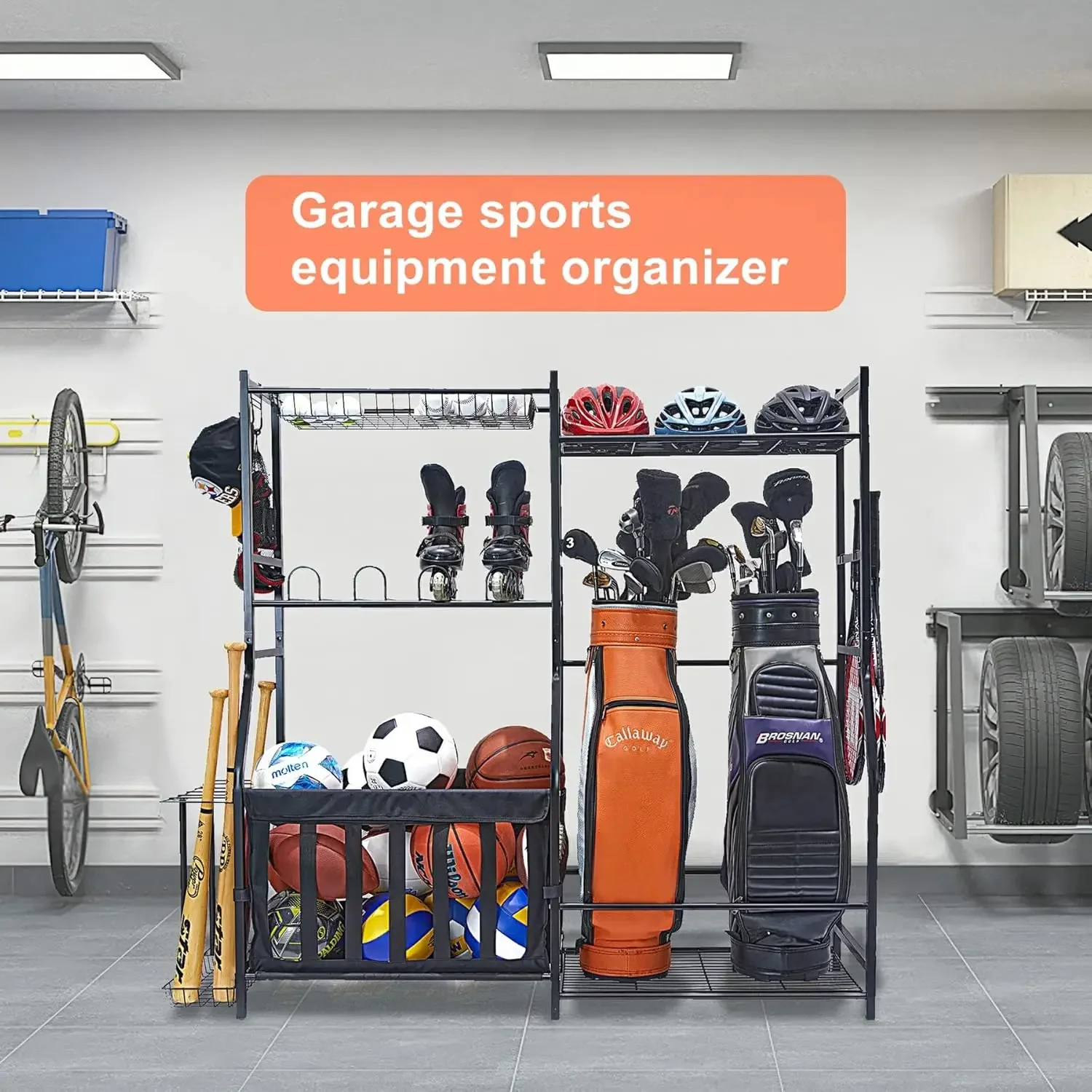 Garage Sports Equipment Organi - Golf Equipment Garage Organizer ulasan dan harga